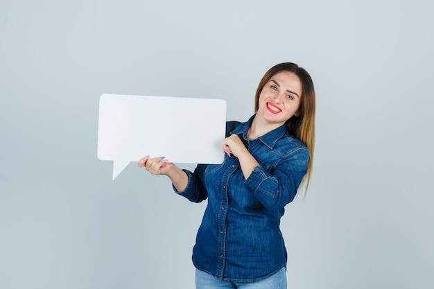 Expressive young woman posing