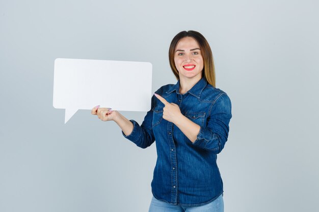 Expressive young woman posing