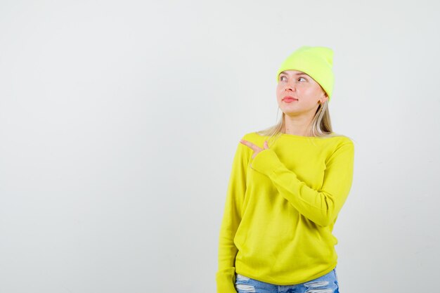 Expressive young woman posing