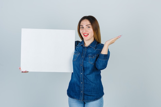 Expressive young woman posing