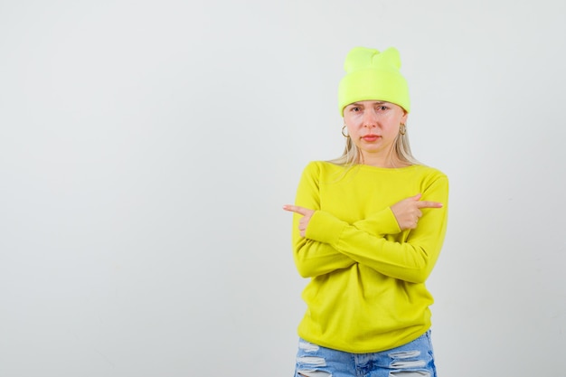 Expressive young woman posing