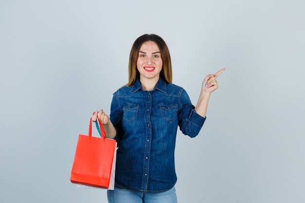 Expressive young woman posing