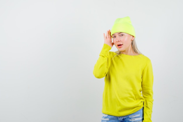 Expressive young woman posing