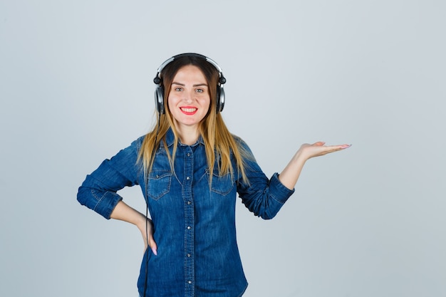 Expressive young woman posing