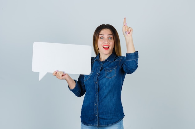 Expressive young woman posing