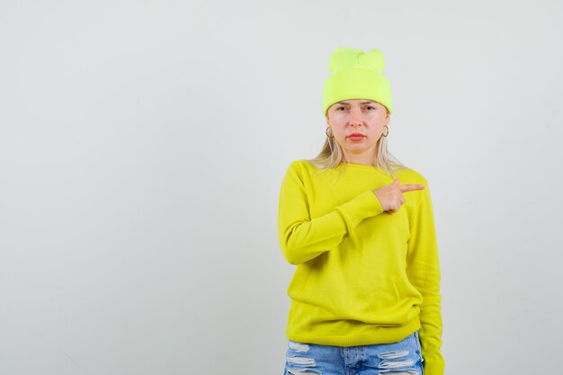 Expressive young woman posing