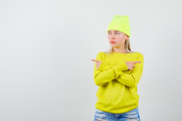 Expressive young woman posing