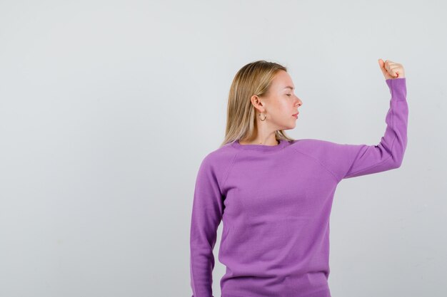 Expressive young woman posing