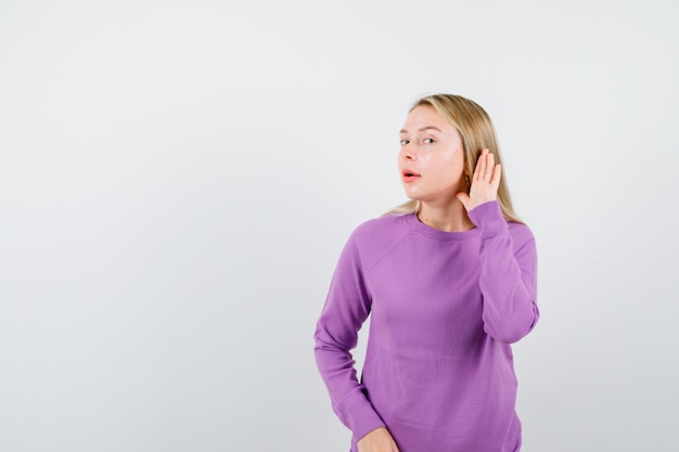 Expressive young woman posing