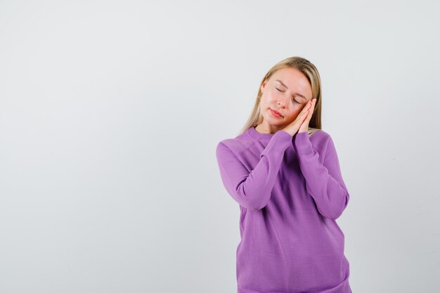 Expressive young woman posing