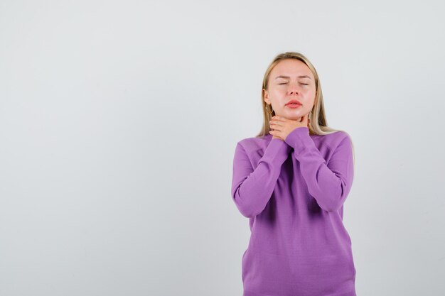 Expressive young woman posing