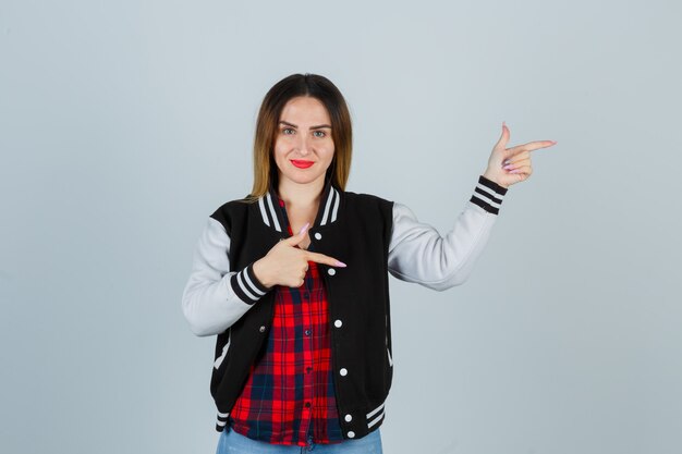 Expressive young woman posing