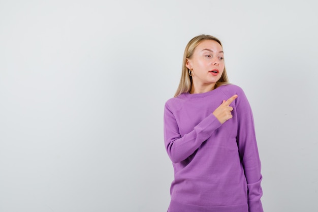 Expressive young woman posing