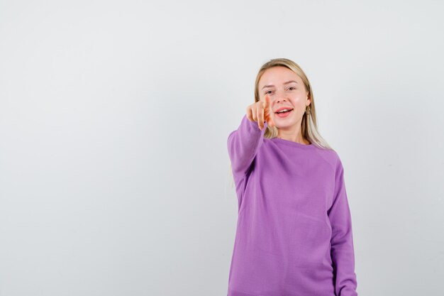 Expressive young woman posing