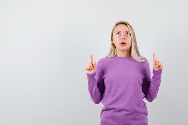 Expressive young woman posing