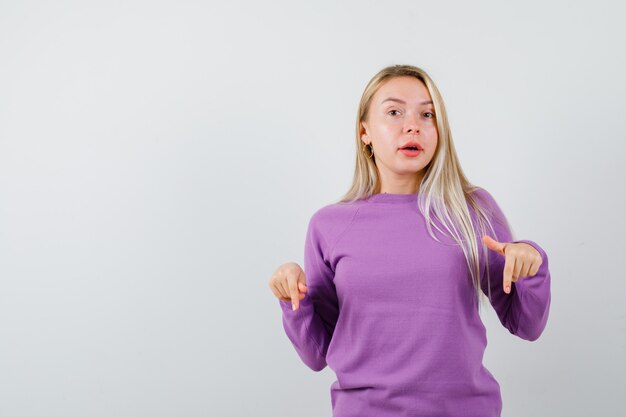 Expressive young woman posing