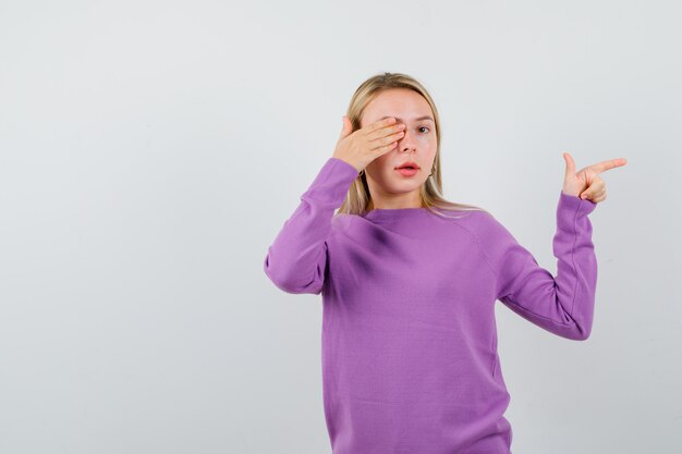 Expressive young woman posing