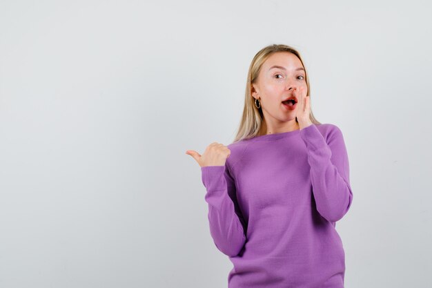 Expressive young woman posing