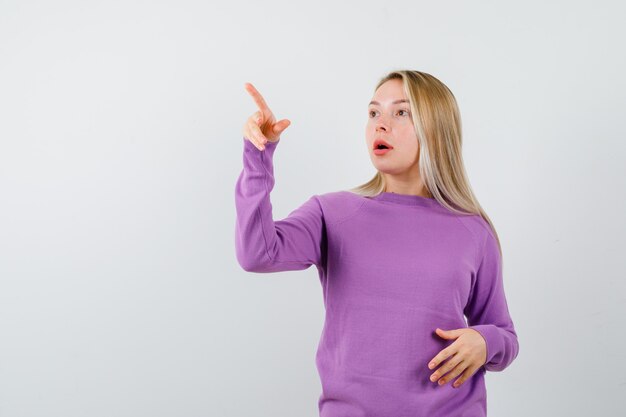 Expressive young woman posing