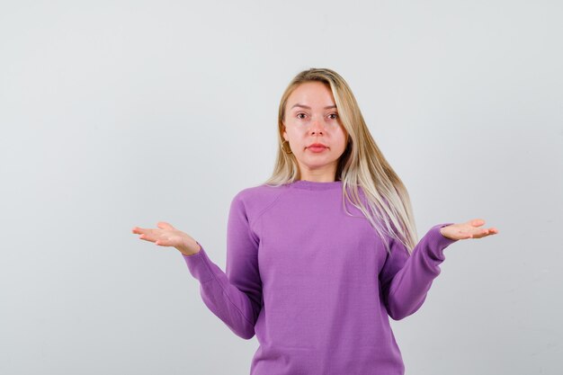 Expressive young woman posing