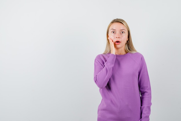 Expressive young woman posing