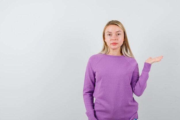 Expressive young woman posing