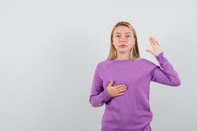 Expressive young woman posing