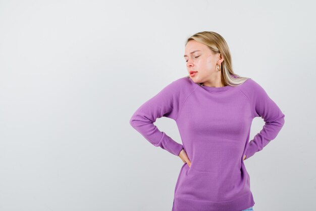 Expressive young woman posing