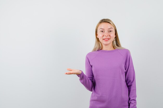 Expressive young woman posing