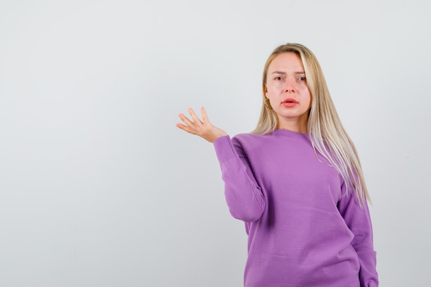 Expressive young woman posing