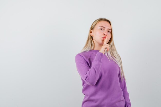 Expressive young woman posing