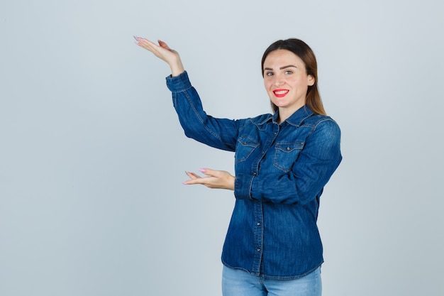 Expressive young woman posing