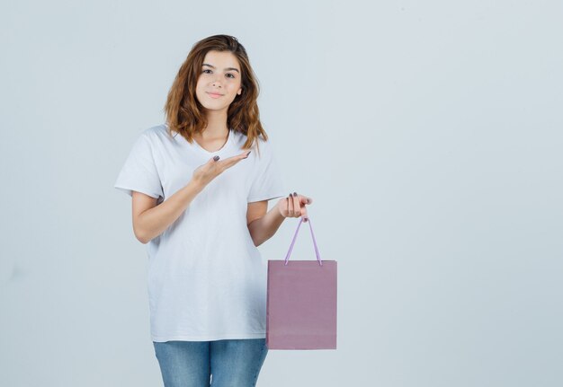 Expressive young woman posing