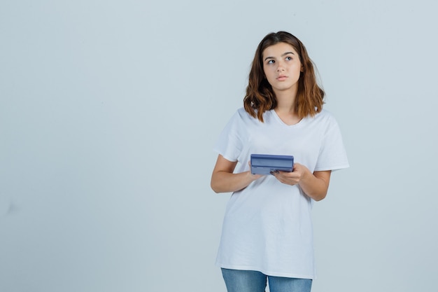 Expressive young woman posing