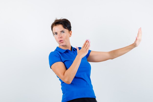 Expressive young woman posing