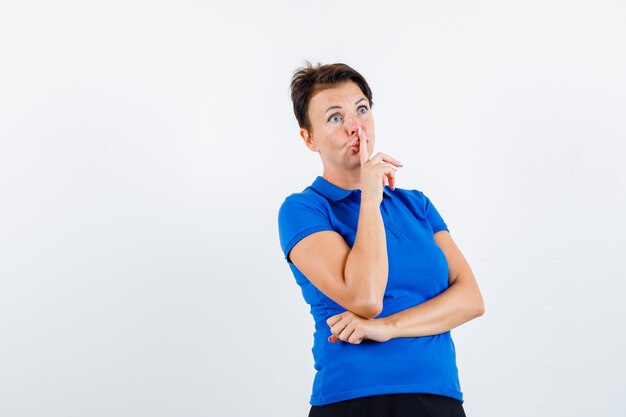 Expressive young woman posing