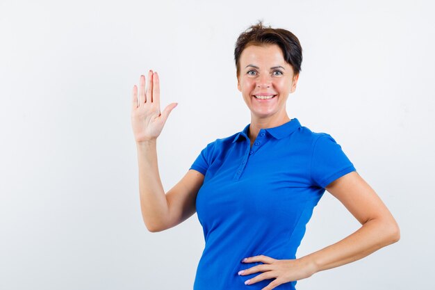 Expressive young woman posing