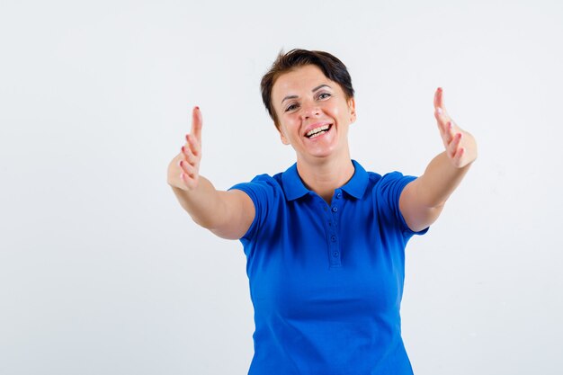 Expressive young woman posing