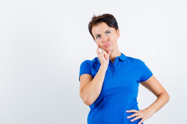 Expressive young woman posing