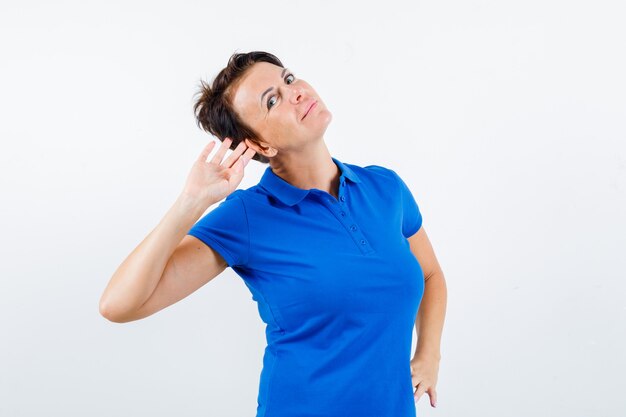 Expressive young woman posing