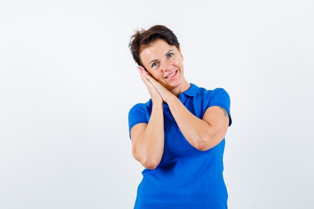 Expressive young woman posing