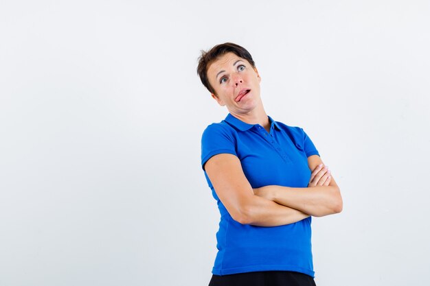 Expressive young woman posing