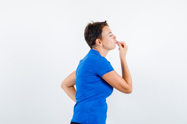 Expressive young woman posing