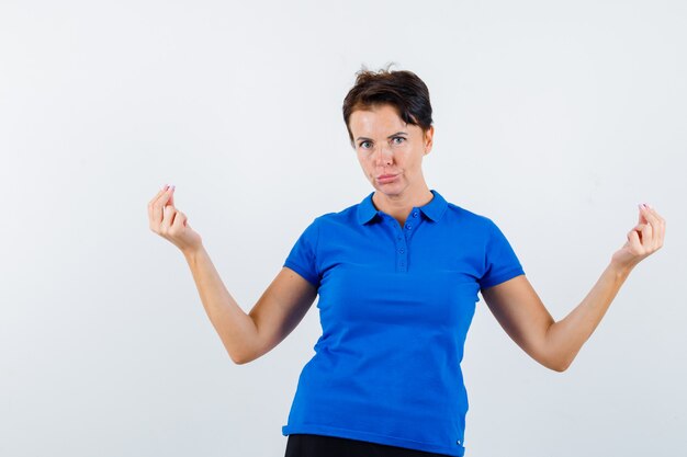 Expressive young woman posing