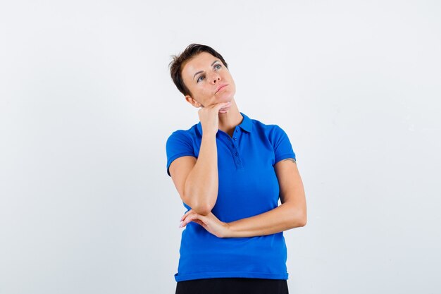 Expressive young woman posing