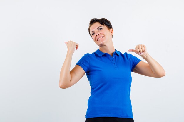 Expressive young woman posing