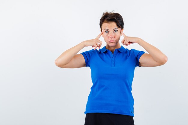 Expressive young woman posing