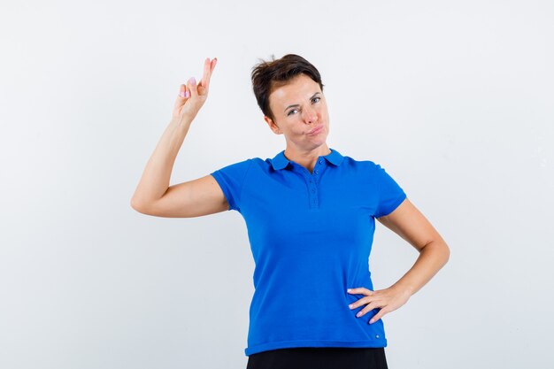 Expressive young woman posing