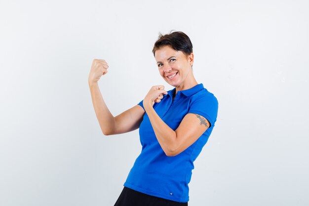 Expressive young woman posing