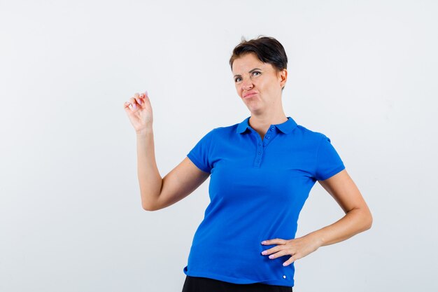 Expressive young woman posing